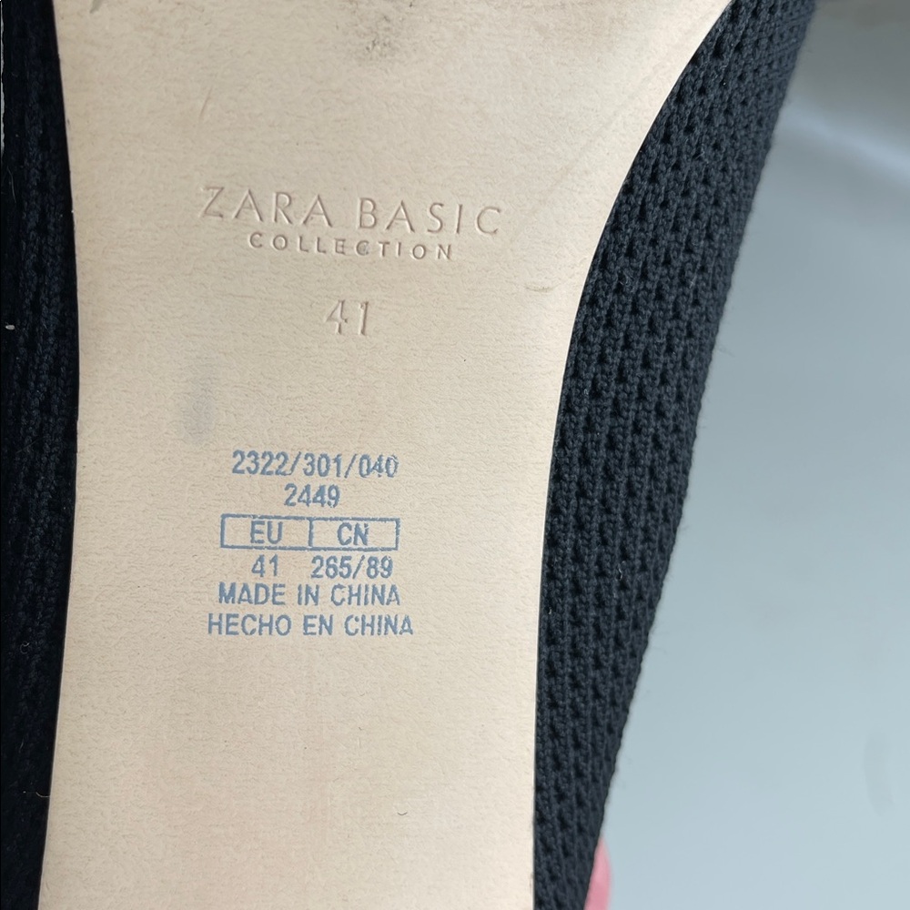 Zara over the knee high heel fabric boots, open toe - Picture 6 of 6